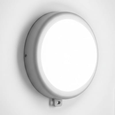 Lomera Ronde Buitenlamp - Ronde Wandlamp Buiten - LED Buitenlamp Rond - Wandlamp Buiten Wit - Plafondlamp Buiten - Buitenlamp LED - Buitenlamp Ip44 - Buitenlamp 6000k - Buitenlamp 6w