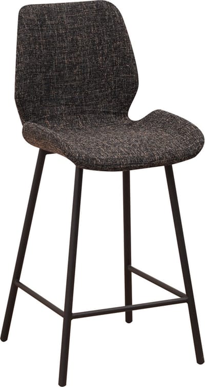 Barkruk - Zwart - Rugleuning - Ergonomisch - Zithoogte 67cm - Set van 1