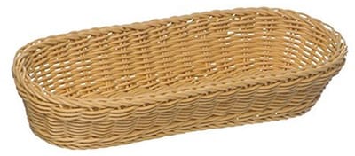 Ovale Baguette Mand - Rieten Mand van Polypropyleen, Duurzaam en Onderhoudsvriendelijk, 28 x 16 cm