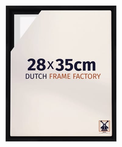 Baklijst 28x35 cm - Zwart Mat - Geschikt voor Canvasdoek - MDF Baklijst Lausanne