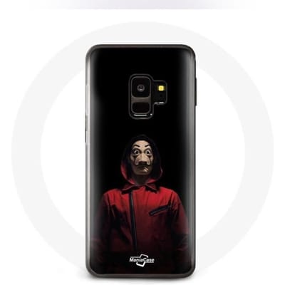 Coque - La casa de papel - Samsung Galaxy S9 - Souple - Noir - Masque noir
