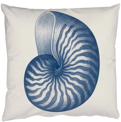 Sierkussens - Kussentjes Woonkamer - 50x50 cm - Blauw - Schelp - Spiraal