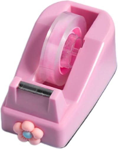 Bureau Plakbanddispenser - Tapehouder Kantoor - Verpakking en Knutselen - Antislip Basis - 10.6 cm Lengte - Bloemenpatroon