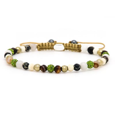 Karma Armband Spiral Livia Nové Green Crystal