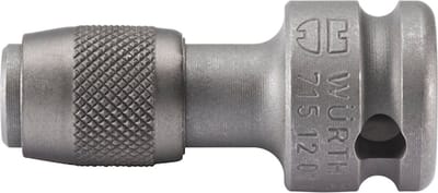 Wurth - Adapter 3/8 inch Met snelwisselknop - Adapter 3/8 inch Met snelwisselknop x 1 st Soort aandrijving Binnenvierkant Aansluiting (S1) 1/4 inch