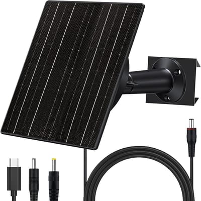 Zonnepaneel - Draagbare Charger - Camera Opladen - Verstelbare Spanning - 10W 10400mAh - Zwart