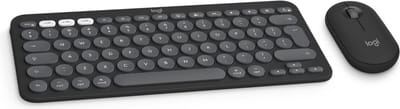 Logitech Pebble 2 Combo voor Mac - Draadloos Toetsenbord en Muis combinatie - Qwerty US - Graphite