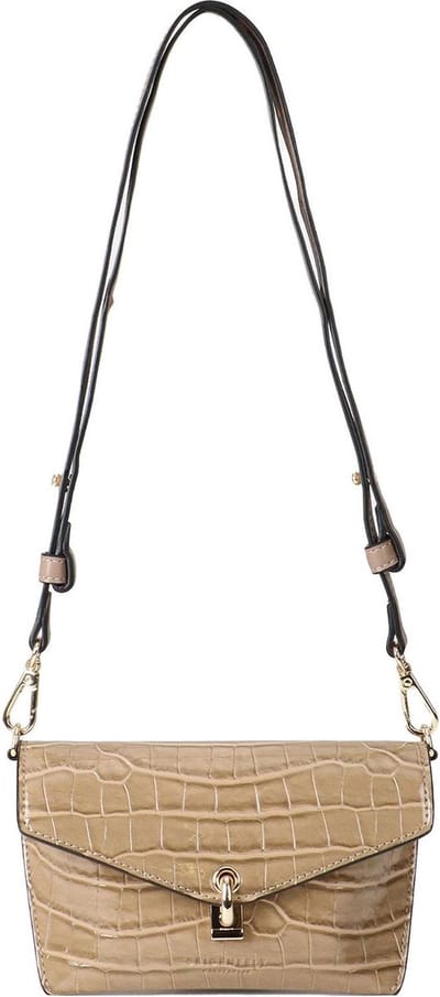 SEIDENFELT MANUFAKTUR Schoudertas Gordeltas Tuuli Crossbody Sand / Gold Lichtbruin