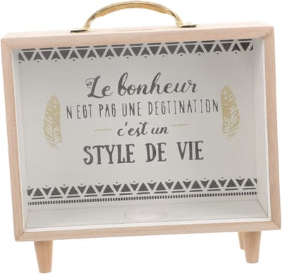 Houten Spaarpot - Geldhouder Opbergdoos - Thuis Decoratie - Met Veilig Slot - 21x7x7 cm - Zoals Getoond