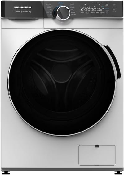 Heinner HWM-M814IVKA++ Wasmachine 8 kg – 1400 tpm – Energieklasse A – Stoomprogramma – 15 min Snelprogramma – Startuitstel – Touchbediening – Wit – 5 Jaar Garantie