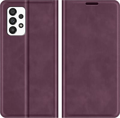 Cazy hoesje geschikt voor Samsung Galaxy A33 - Hoesje met Pasjeshouder - Luxe Book Case - Paars