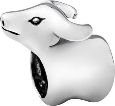 Quiges - 925 - Zilveren - Bedels -Sterling zilver - Beads - Horoscoop Stier Kraal Charm - Geschikt – voor - alle bekende merken - Armband Z253