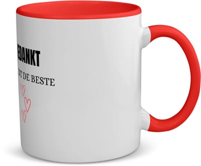 Akyol - bedankt je bent de beste koffiemok - theemok - rood - Bedankt - mensen die je wilt bedanken - bedankje - beste persoon - cadeautje - kado - 350 ML inhoud