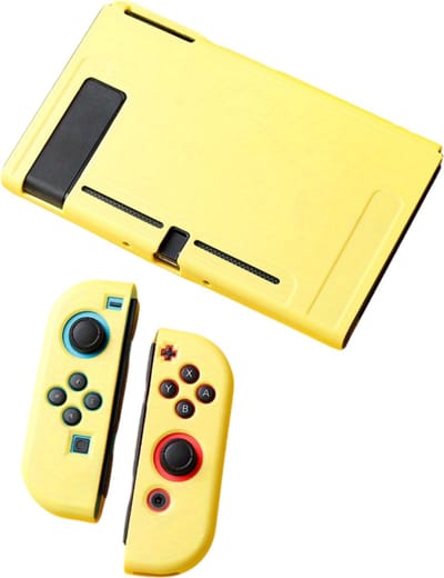 Livano Case Geschikt Voor Nintendo Switch - Hoes - Beschermhoes - TPU Antislip - Accessoires - Geel