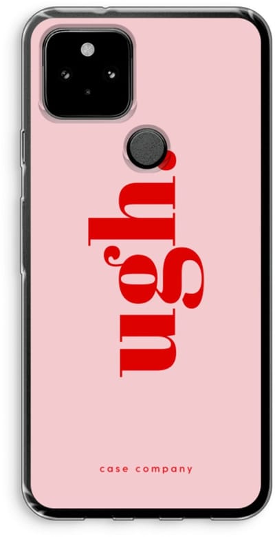 Case Company® - Hoesje geschikt voor Google Pixel 5 hoesje - Ugh - Soft Cover Telefoonhoesje - Bescherming aan alle Kanten en Schermrand