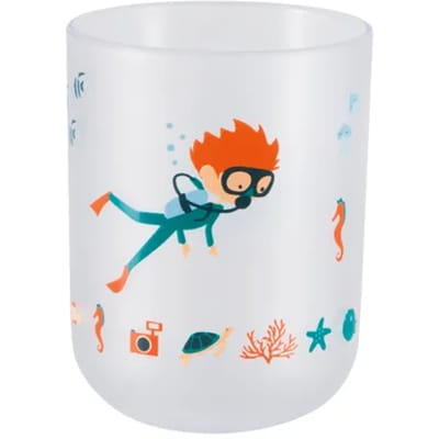 Spirella Tandenborstelhouder DIVER – Tumbler Badkamer Beker voor Tandenborstel en Tandpasta – Multicolor – 7,1 x 9,1 cm