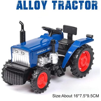 1:32 Legering Tractor Model Speelgoedauto Diecast Metaal Geluid Licht Pull Back Vrachtwagen Boerderij Specifieke Voertuigen Verzameling Cadeaus Voor Kinderen