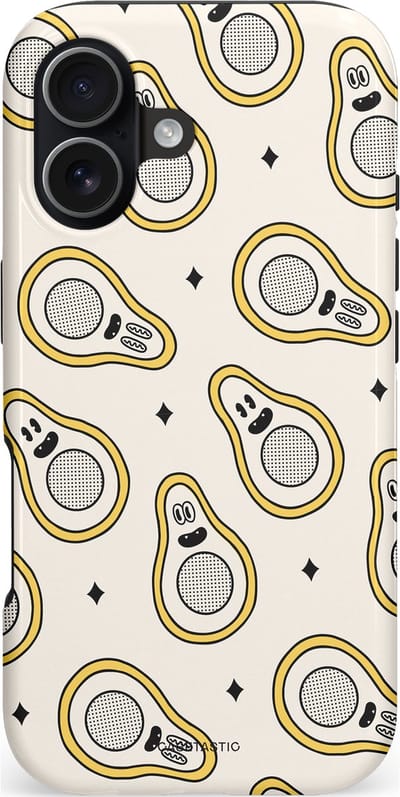 Casetastic hoesje geschikt voor Apple iPhone 17 - MagSafe - Dubbellaagse bescherming - Vegycado - Fashion Case - Wit Lichtgrijs Beige Goud