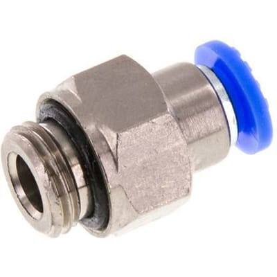 6mm & G1/4'' Zelfsluitende Insteekkoppeling Vernikkeld Messing/PBT Buitendraad 0-10 bar [2 Stuks]