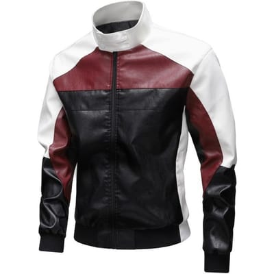 Amerikaanse Motorfiets Honkbal Uniform Wassen Leren Jas Mannen Lente en Herfst Herfst Kraag Breed 4XL zwart
