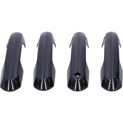 4 Stuks Buitendeurklink Cover Trim Decor in Koolstofvezel Stijl Geschikt voor RAV4 2019?2021 gray