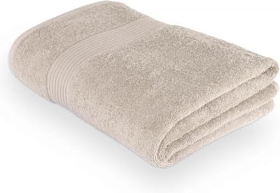 Tiseco Home Studio - Douchelaken EDEN - 100% bio katoen - 500 g/m2 - met ophanglus - bio katoen - superzacht en zeer absorberend - 100x150 cm - Zand