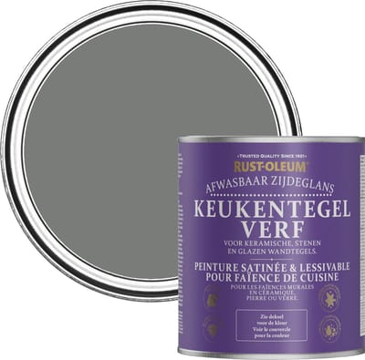 Rust-Oleum Grey Keukentegelverf Zijdeglans - Schaduwgrijs 750ml