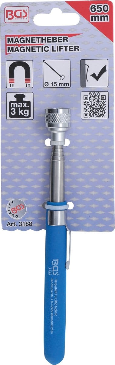 Magneetpen - Pick-up tool 650 mm, trekkracht 3 kg, BGS 3188