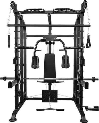 Gorilla Sports Smith Machine - Krachtstation - Homegym - met Butterfly - Incl Accessoires - Belastbaar tot 300 kg