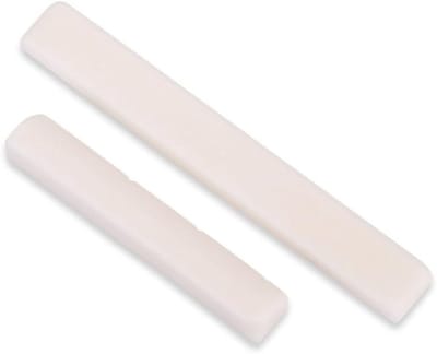 Ukulele Br¨¹cke Saddle en Bone Nut Snaren Set, 35mm en 53mm, Bruin Inlegset voor Muzikanten en Ukulele Spelers
