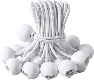 Tentrubber - Wit - 15 cm - Rubber met Bal - Voor Tenten en Camping
