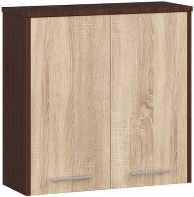 Hangende Badkamerkast FIN W60 met 2 Deuren / AKORD Furniture Factory / Venge - Sonoma Eik / 60 x 60 x 22,5 cm