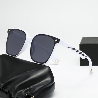 Vierkige Ster Grote Montuur High-end Zonnebril voor Dames Modetrend Rijden Zonnescherm Zonnebril voor Heren