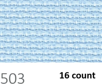 Borduurstof PREMIUM PRECUT AIDA - 48X53CM - (503) KORENBLAUW 16 count