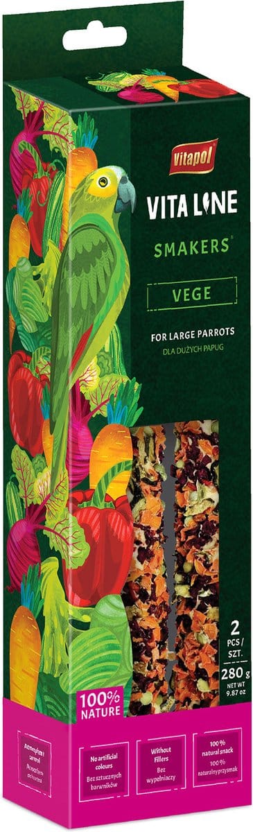 Vege Smakkers voor vogels met groenten-Snack voor Vogel - stick voor vogels