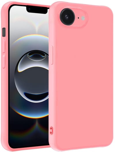 Hoesje - Geschikt voor Apple iPhone 16e / 17e - Sterk & Shockproof - Siliconen Case - Hoes Cover - Telefoonhoes - Lichtroze