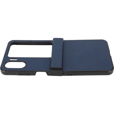 Telefoonhoesje voor OPPO Find N2 Flip Koolstofvezel Textuur Klapbaar Mobiele Telefoon Plastic Beschermhoes blauw