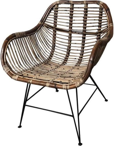 Rotan Kuipstoel Tess - 65x55xH80 cm - Rotan Eetkamerstoel