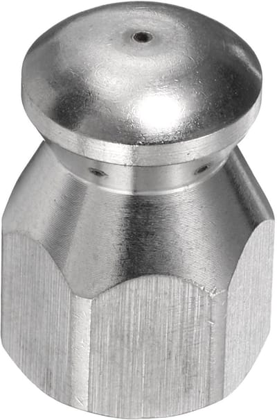 Dailygoods - QUARKZMAN Afvoermondstuk voor hogedrukreiniger, 0,63 cm (1/4 inch), snelaansluiting, 5000 psi, roestvrij staal, afvoer, roterende punt, vaste knop, reinigingsslang, waterstraal voor het reinigen van