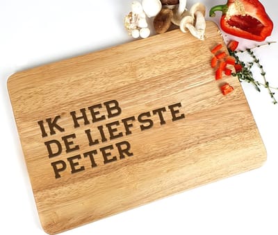 Snijplank hout - Cadeau peter - Ik heb de liefste peter - 35x23cm - Houten snijplank - Snijplank - Peter cadeau - verjaardag - Kerst