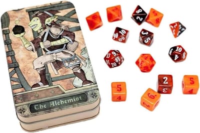 Rolgamedobbelstenen Set 14 Delig voor Alchemisten - RPG Dobbelstenen