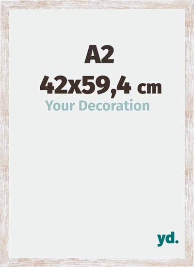 Your Decoration - Fotolijst A2 42x59,4 cm - MDF - White Wash - Catania
