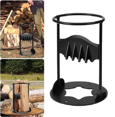 Handmatige hout kloofmachine(21*31CM) - houtsplijter - houtkliever - splijtgereedschap - voor brandhout - van hard staal zwart - met schroefgaten aan de onderkant