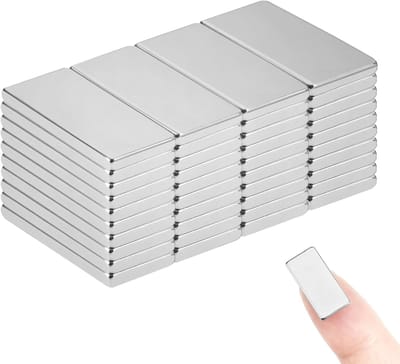 Magneten Rechthoekig,20x10x2mm Magneet Sterke Platte,Rechthoekige Magneten Mini,Vierkante Baksteenmagneten voor Magneetbord,Whiteboard,Magneetbord,Schoolbord,Prikbord,Koelkast