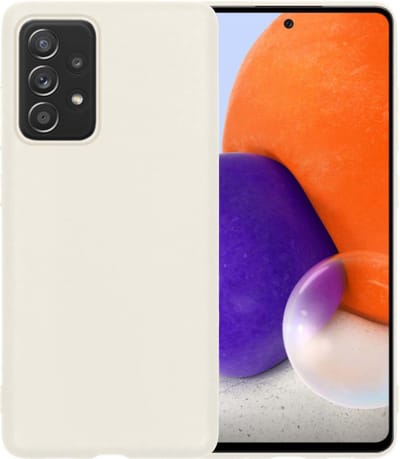 Hoesje - Geschikt voor Samsung Galaxy A72 - Sterk & Shockproof - Hoes Cover - Siliconen Case - Telefoonhoesjes - Wit