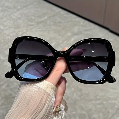 Mooie Y2K Oversized Ovalen Stijlvolle Zonnebril met Groen Jelly Montuur - Anti-Reflecterende Glazen Perfect voor Wandelen Sport en Feesten