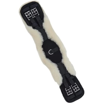 Zadelriem voor paardrijden zonder elastiek Kieffer Air-tex Lambskin+