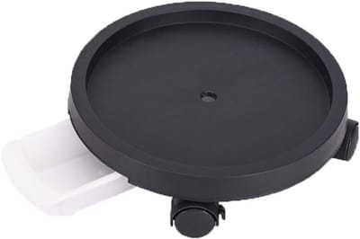 Plantenstandaard met wielen - Bloempot trolley - Planten verplaatsen - 360 graden draaibaar - 34.3 cm - Zwart