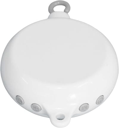 Muziekdoos voor babybedmobiel - Cadeau voor pasgeboren jongen - Muziekdoos op batterijen - Speelt 35 liedjes - Instelbaar volume van de motor van de babybedmobiel -14*9*3.5cm-Wit