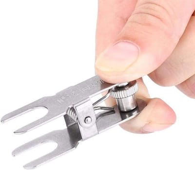 Roestvrij stalen keck clip metaal laboratorium klem Prise clip glazen bol klem laboratorium gereedschap kogelgewricht glaswaren clip (18#) - Laboratorium - Apparatuur - Klemmen - Roestvrij staal - Gereedschap - Geschikt voor 18# - Zilverkleurig.